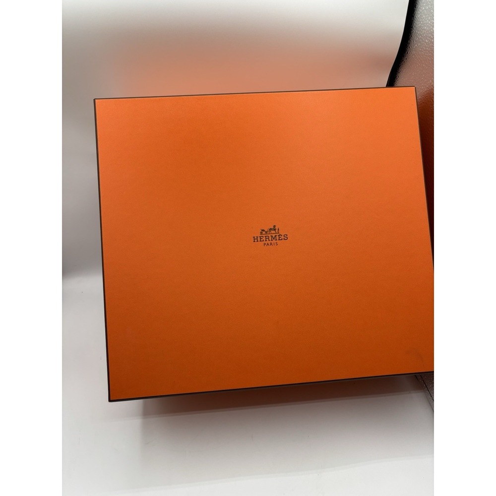 Hermes Empty Orange Birkin Box With Tissue, Pillow Dustbag 14.5"x13.25"x6.25"